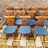 Set of 12 bistrot chairs 70' vintage