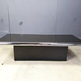 Table basse chromée vintage, années 1970