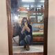 Louis XVI style trumeau mirror in carved wood