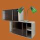 Vintage modular aluminum wall unit — 60s-70s