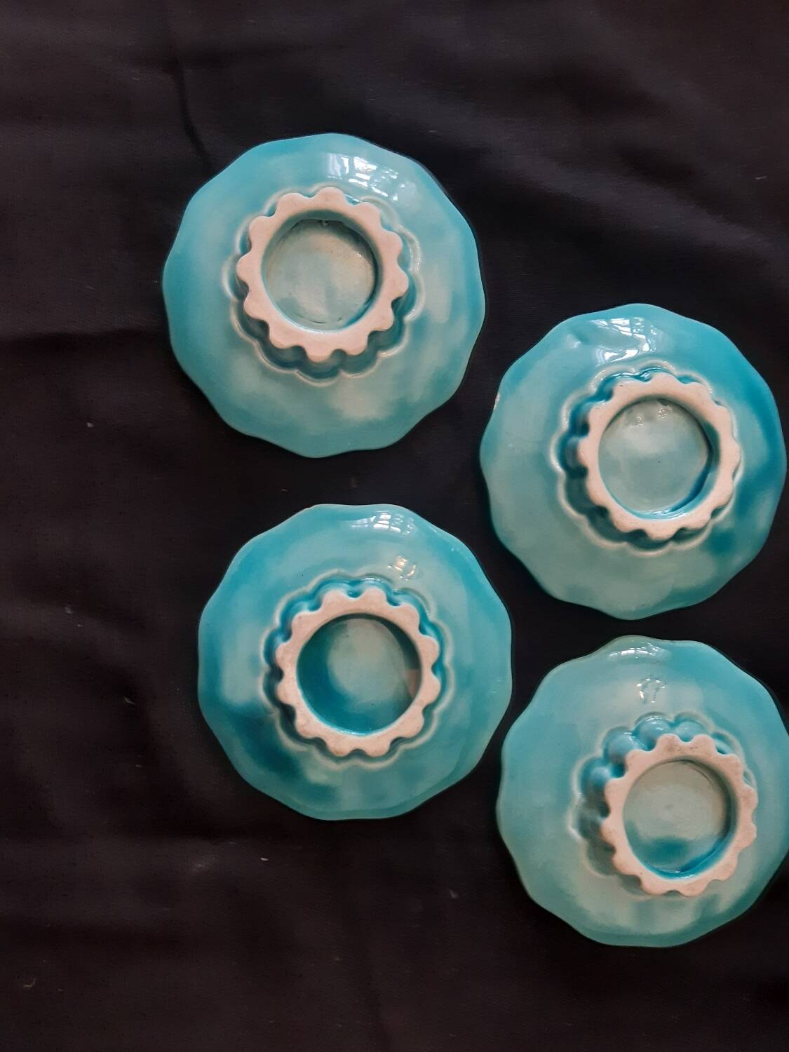 Coupelles turquoises