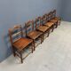 Ensemble de six chaises de cuisine anglaises anciennes