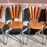 Set of 6 "petal" chairs from Soudéxvinyl