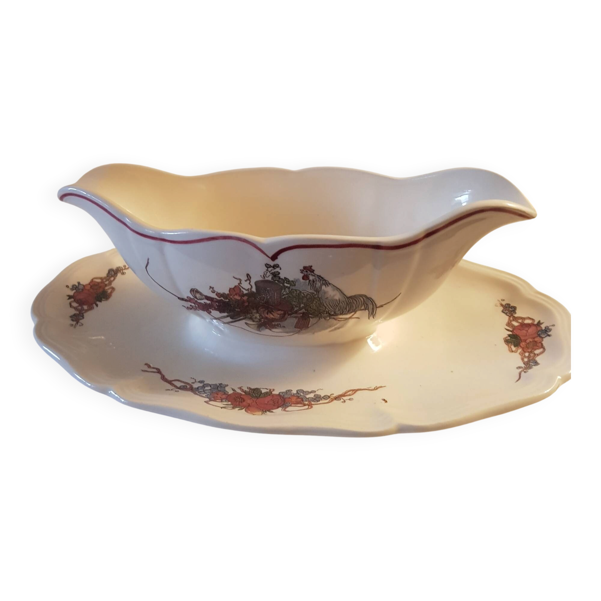 Jolie saucière en Faïence d'Obernai