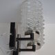 Pair of iron, chromed metal and glass years 50 / 60