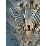 Sputnik Glass Palmetta Chandelier Clear and Green