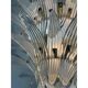 Sputnik Glass Palmetta Chandelier Clear and Green