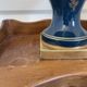Antique large empire vase blue & gold jaguet pinon 40cm 2.6kg