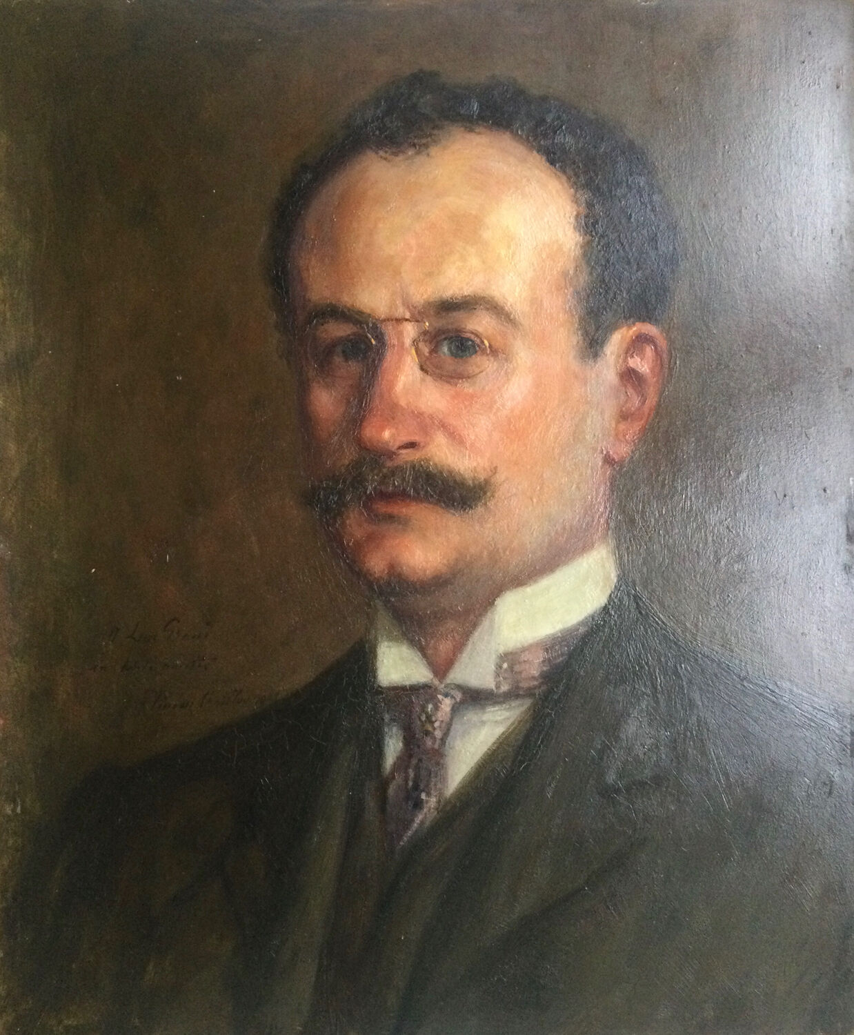 Portrait, 1908. Oil on panel by Fernand PINEAU CHAILLOU (1875-1950).