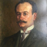 Portrait, 1908. Oil on panel by Fernand PINEAU CHAILLOU (1875-1950).