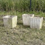 Set of 3 square planters 38x41cm