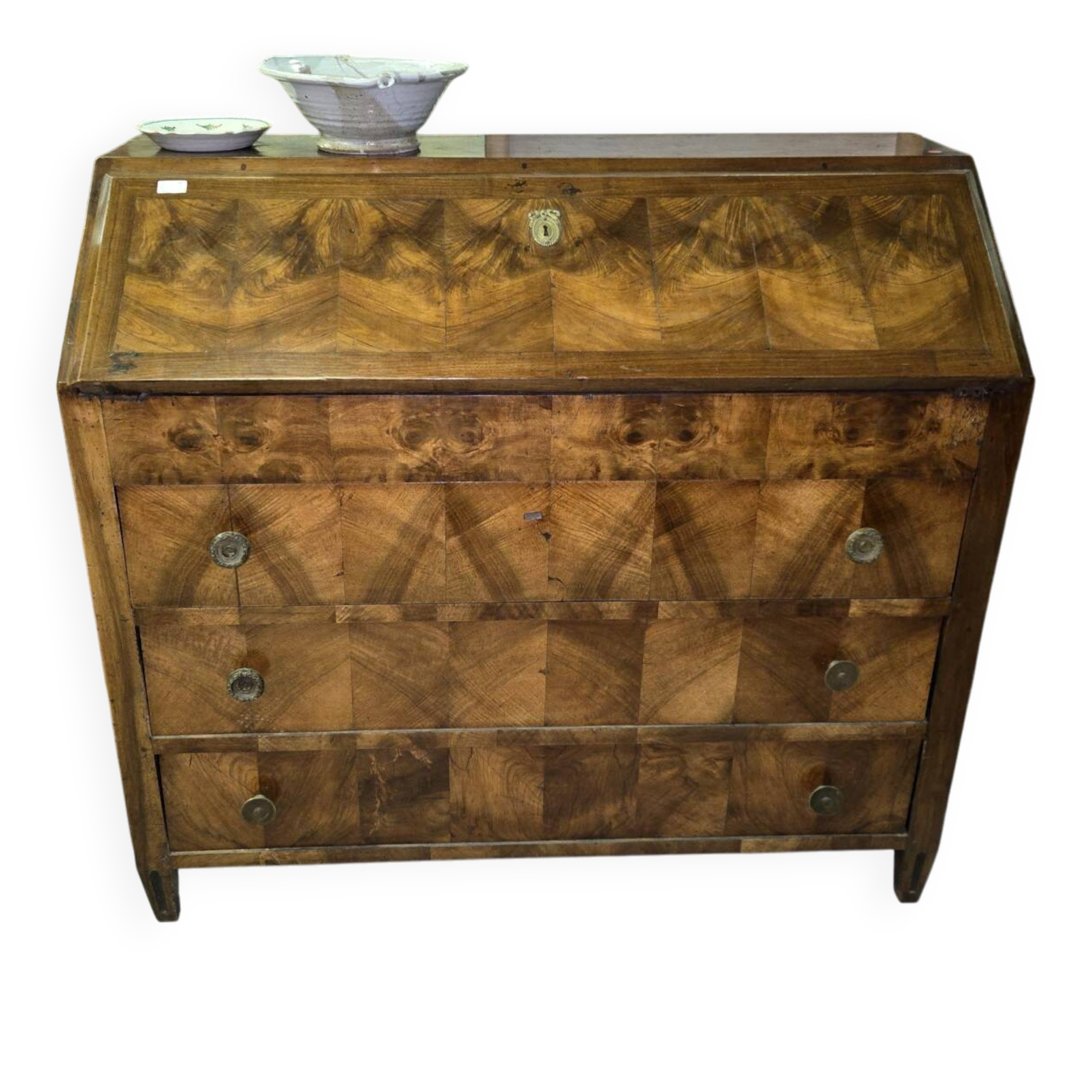 Writing desk from the Louis XVI period in walnut.