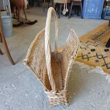 Antique wicker magazine rack
