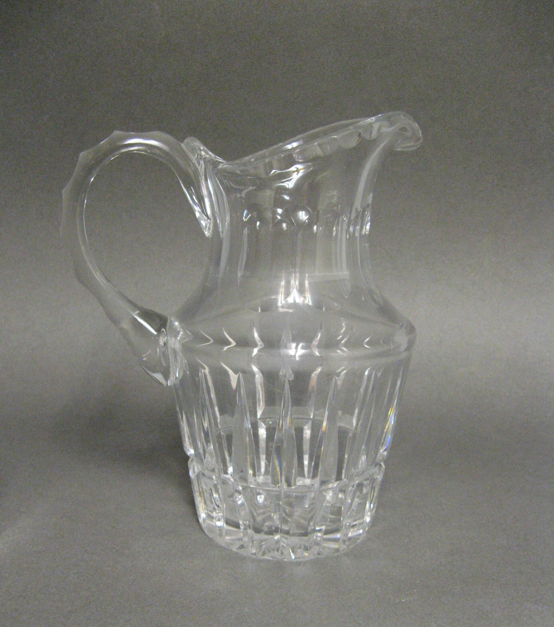 Old crystal pitcher. Baccarat, St Louis, Daum