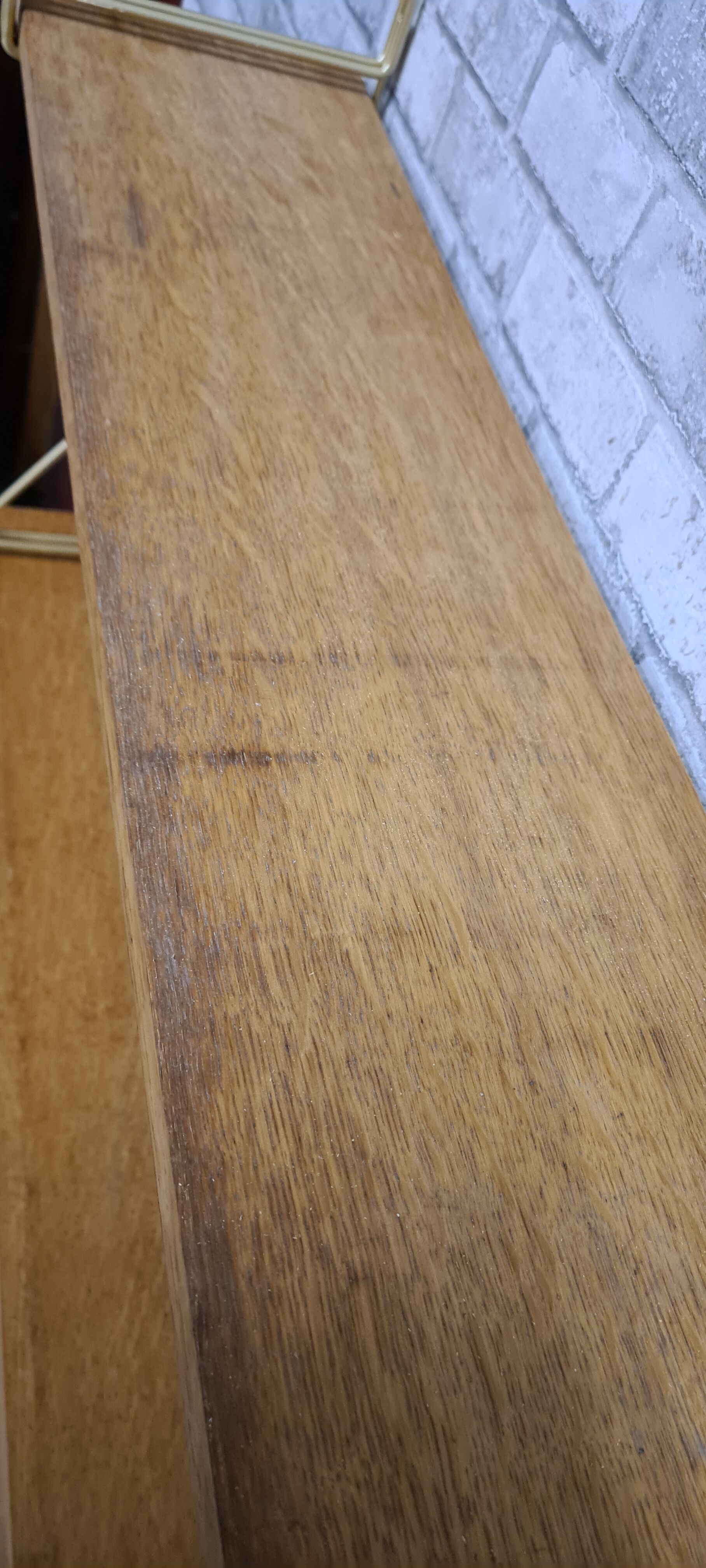 Metal floor and clear oak, solid 114x22x80