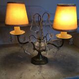 Lampe ancienne en laiton 2 branches