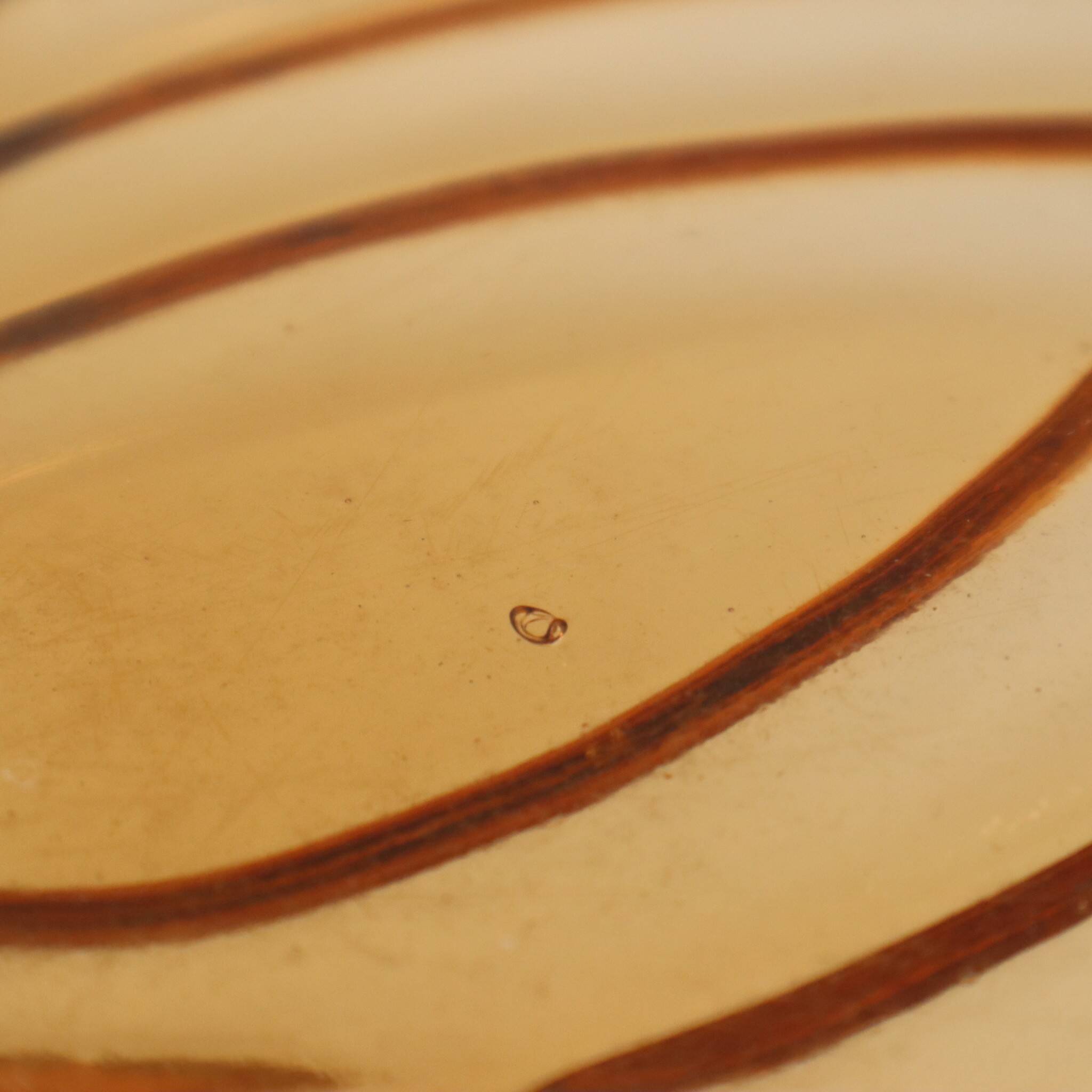 Orange Amber Art Deco Cake Plate Pastry Dish Val Saint Lambert