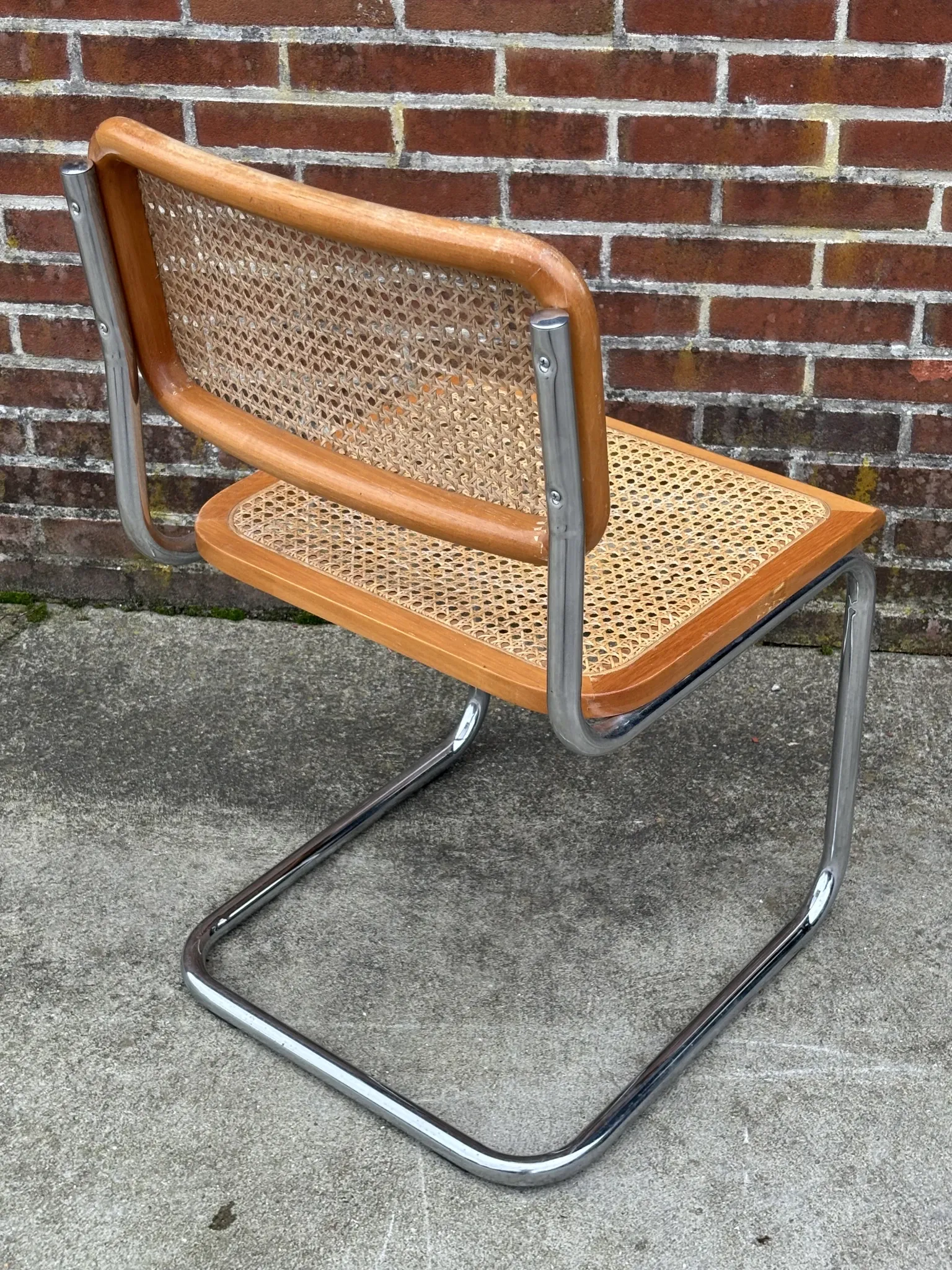 Cesca design chair model b32 in chrome