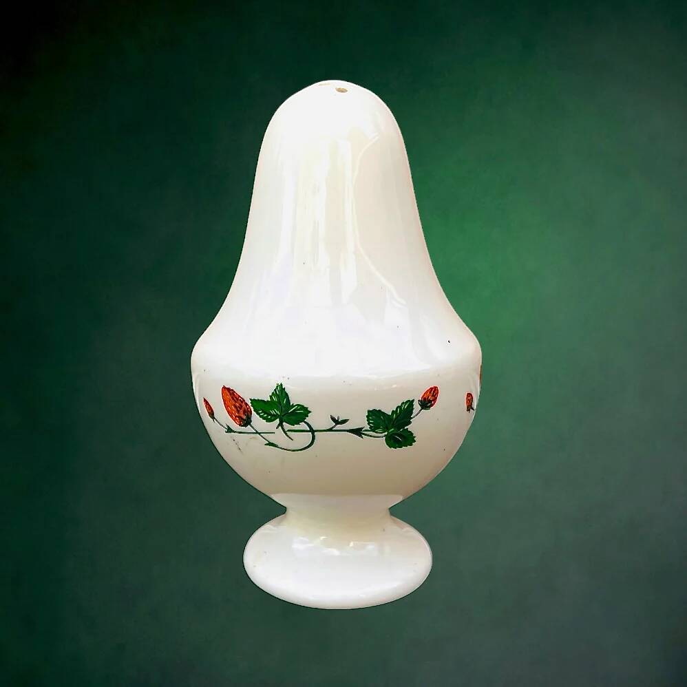 Service à fraises Gien en faïence blanche décor fraises des bois - années 70-80