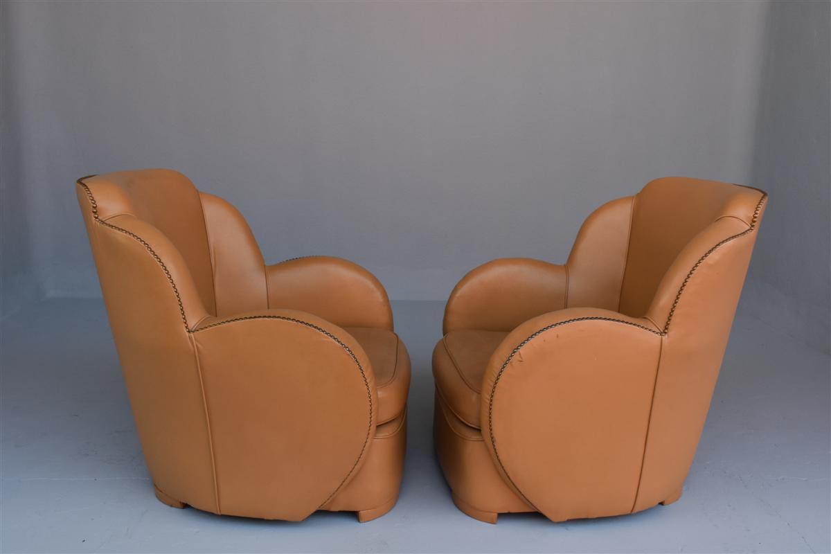 Pair of chairs art deco type liner