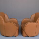 Pair of chairs art deco type liner