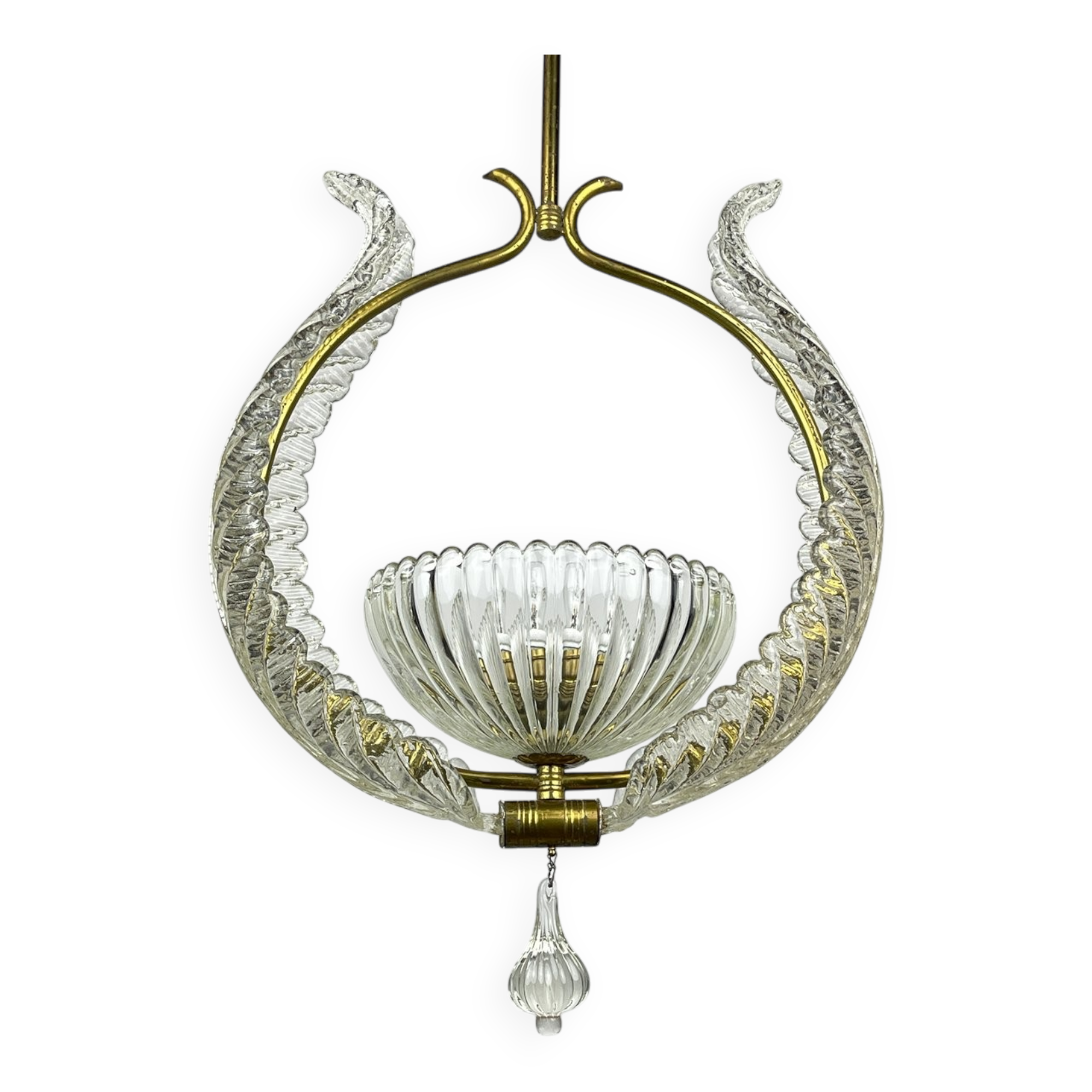 Murano chandelier by Ercole Barovier Barovier & Toso, Italy, 1930s