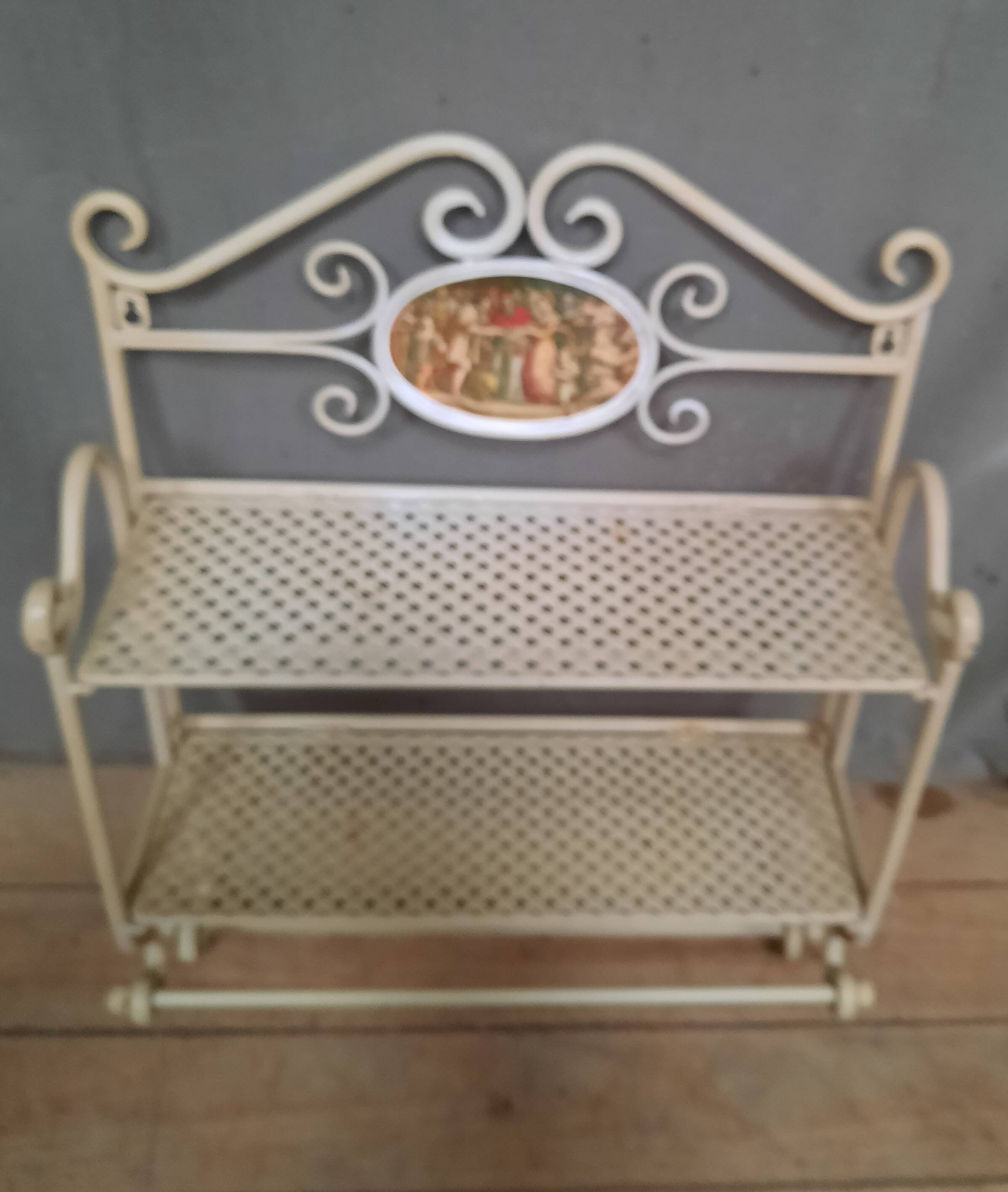 Metal wall shelf
