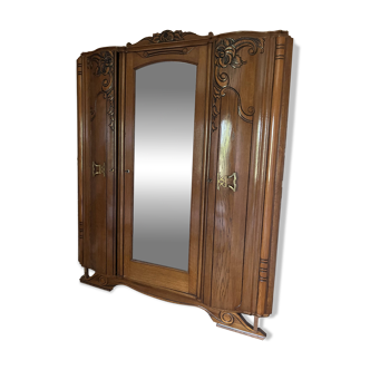 Ensemble lit, armoire, table de chevet Art déco/Art nouveau