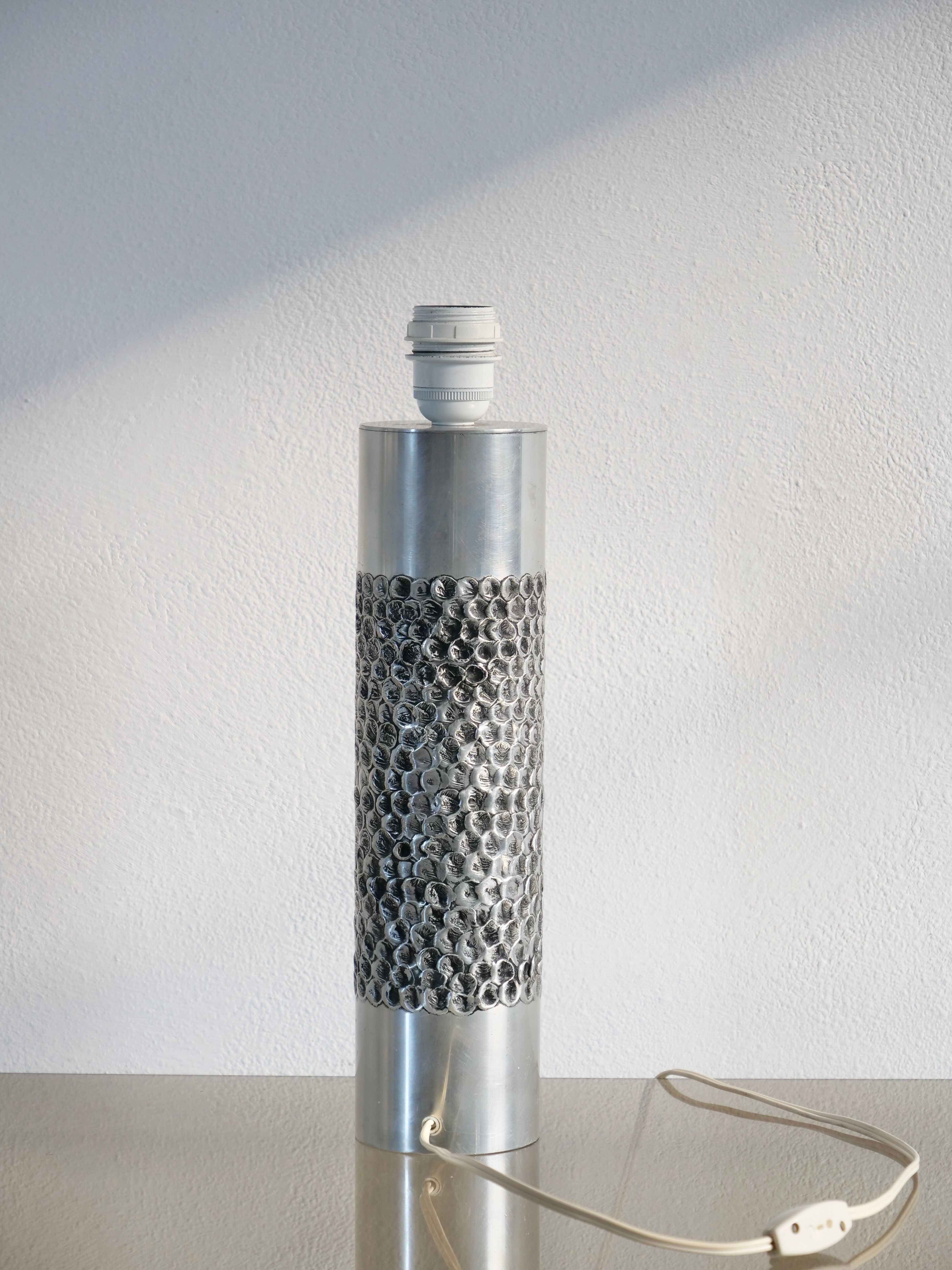 brutalist design lamp by Willy Luyckx for Aluclair 1970