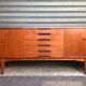 Scandinavian tea shirting 4-door and 5 1960s drawers