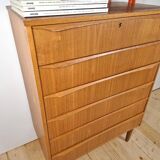Danish teak chest of drawers with six drawers – Scandinavian mid-century design, 1960s