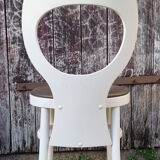 Pair Baumann chairs white seagulls, vintage, 70s