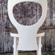 Paire chaises Baumann mouette blanches, vintage, années 70