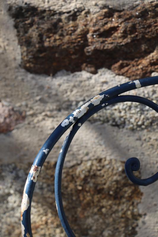 4 iron garden chairs forged