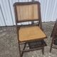Vintage 2 chaises pliantes bois et cannage