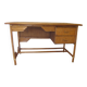 desk - wood-bamboo and woven wicker rattan - 2 drawers - large top - 80