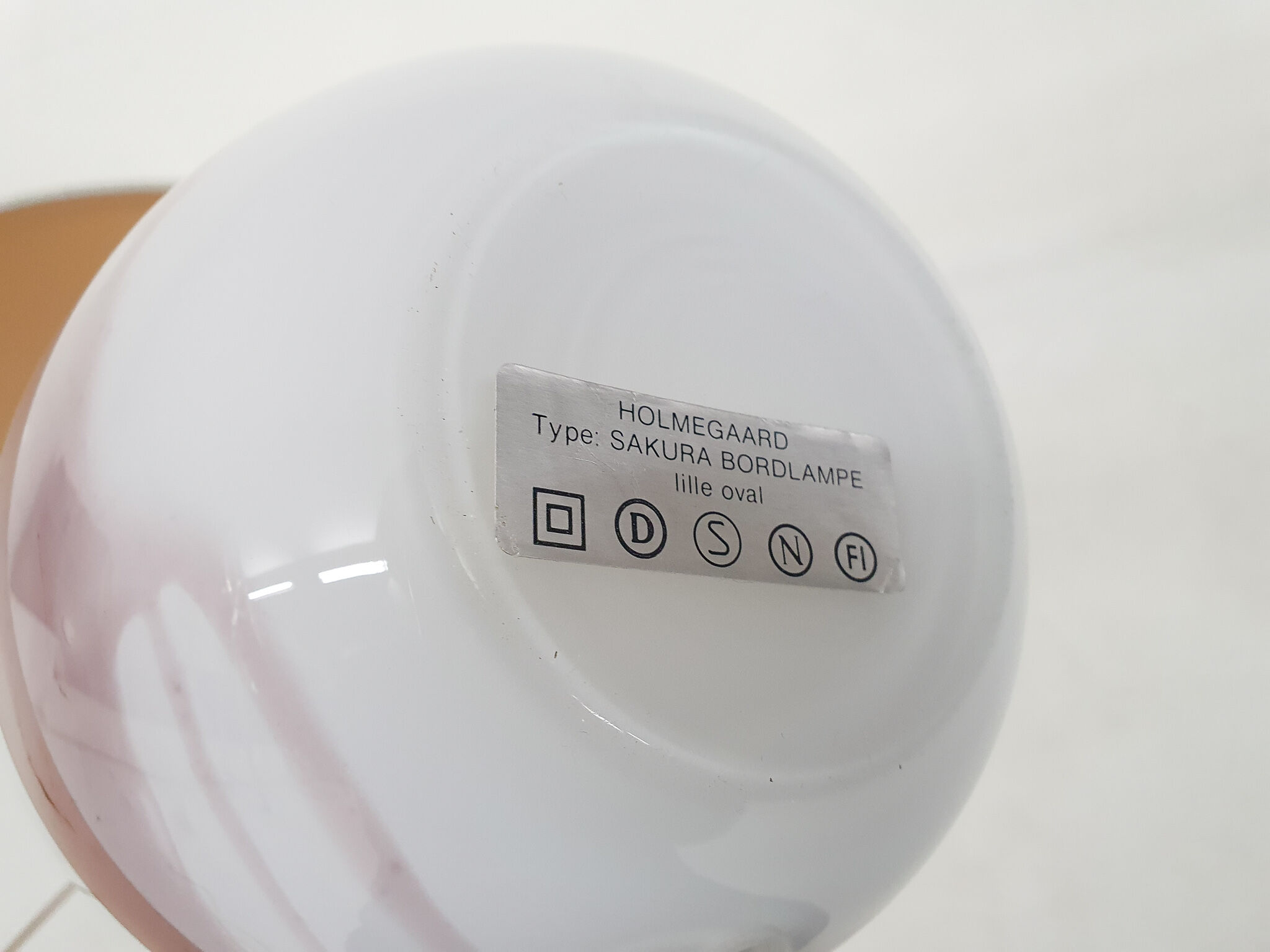 Michael Bang "Sakura" glass table light for Holmegaard, Denmark 1980's