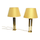 Pair of very rare 1970s XXL brass table lamps from Vereinigte Werkstätten