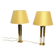 Pair of very rare 1970s XXL brass table lamps from Vereinigte Werkstätten