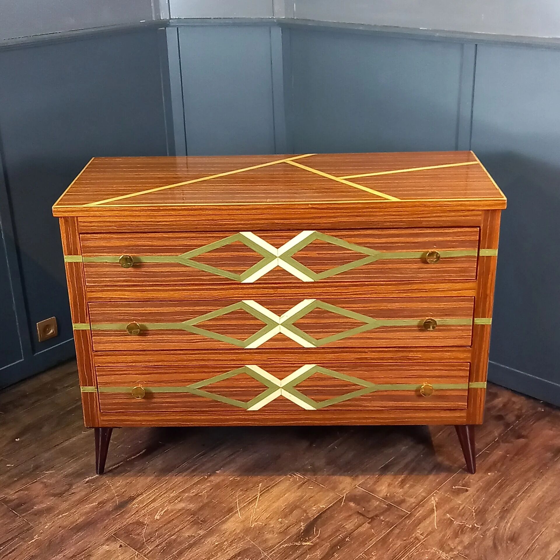Italian mid-century chest of drawers Gio Ponti style