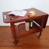 Johannes Andersen teak rolling trolley