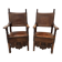 Pair of Renaissance style armchairs in walnut, 20th century