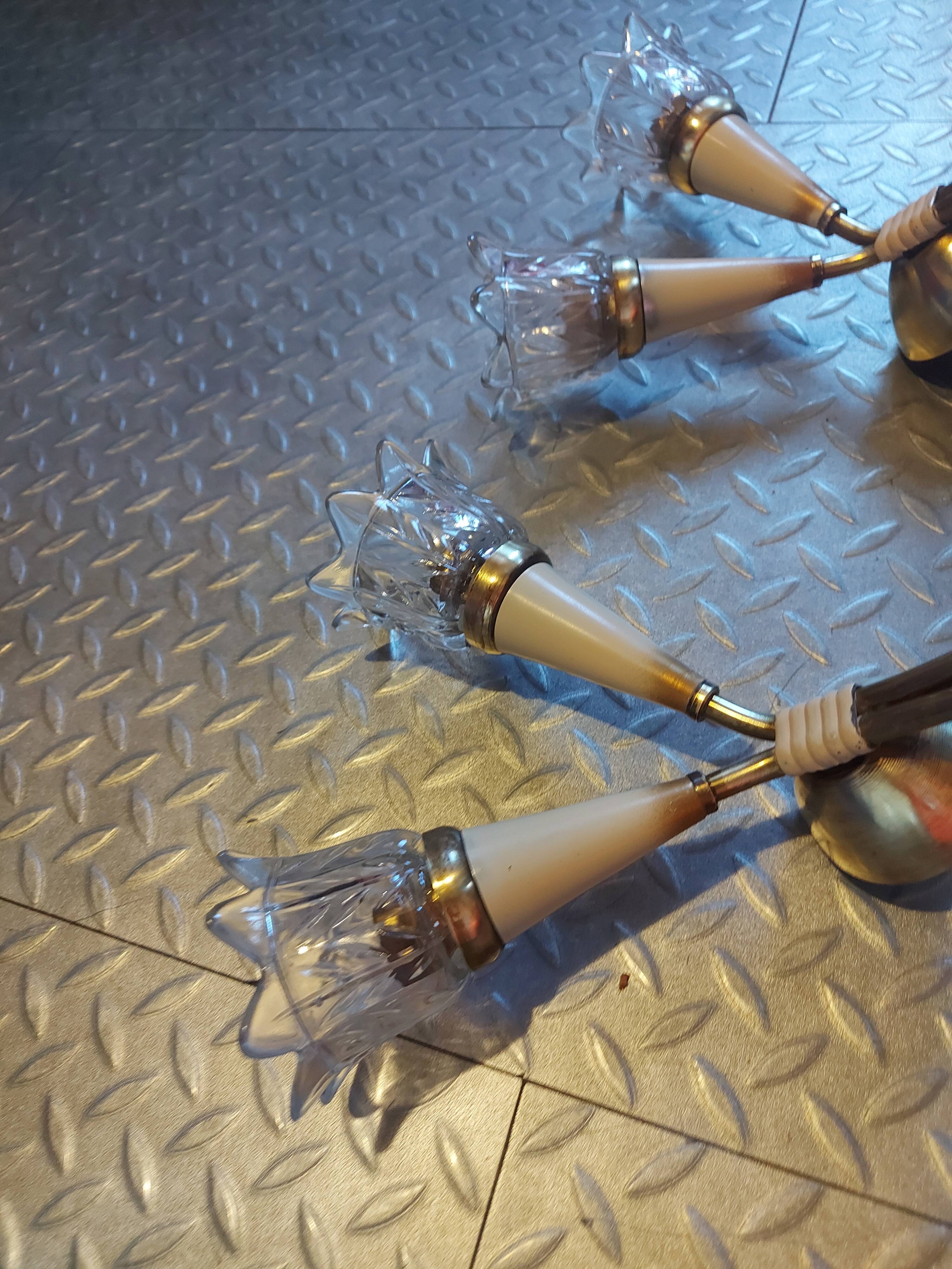 Pair of Lunel brass wall lamps