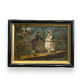 Oil on panel XIXth gallant scene