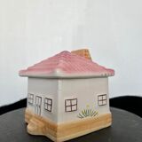 Tirelire en porcelaine vintage forme de maison