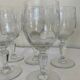 Set de 7 verres à eau gravés cristal de  Portieux