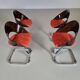 Set of 4 Italian dining chairs in plexiglass from the Spage era, 1970.