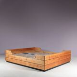 1970s pine wooden bed from Finland