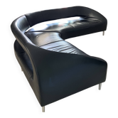 Leolux Vol de Rêve – Designer corner sofa in black leather – Excellent condition