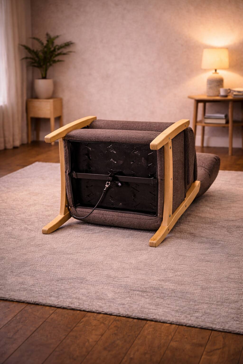 Hjort Knudsen — Armchair with Matching Footstool — Adjustable Backrest — Mo